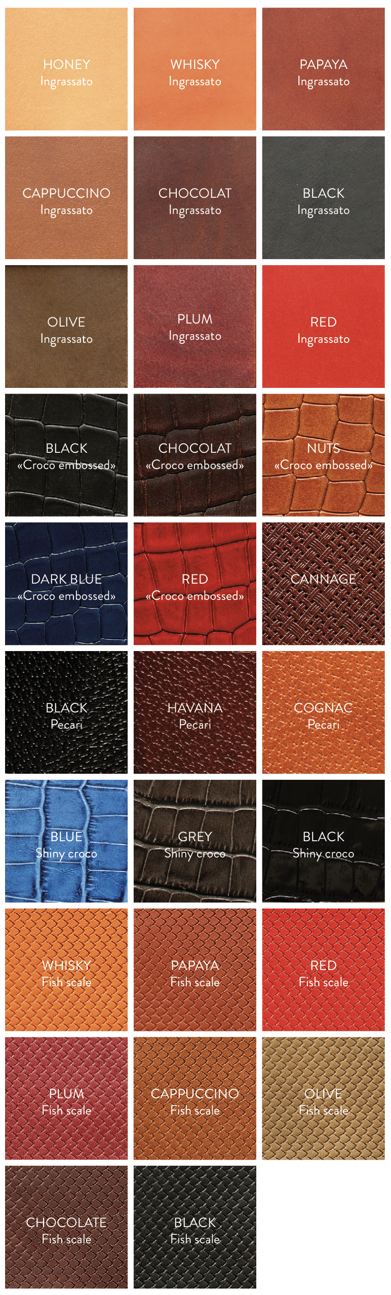 MATERIAL COW LEATHERS JAPANESE — Lucas de Staël